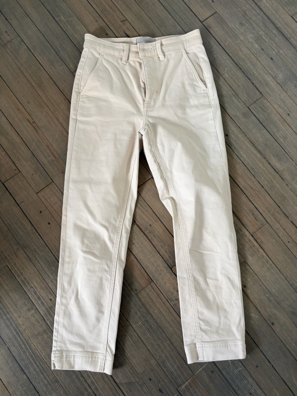 Everlane, The Slim Leg Crop, Bone, Size 2 Regular